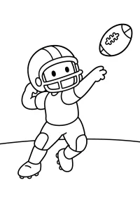 American Football Player coloring page free PDF