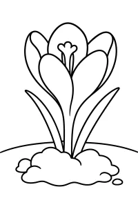 Croco tra la neve disegno da colorare PDF gratis