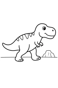 Tirannosauro che cammina disegno da colorare PDF gratis