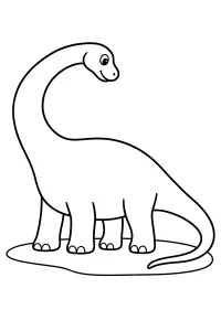 Diplodoco dal collo curvo disegno da colorare PDF gratis