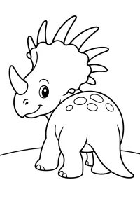 Styracosaurus con corna e macchie disegno da colorare PDF gratis