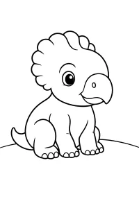 Protoceratopo seduto disegno da colorare PDF gratis