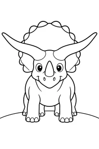 Nasutoceratops con grandi corna laterali disegno da colorare PDF gratis