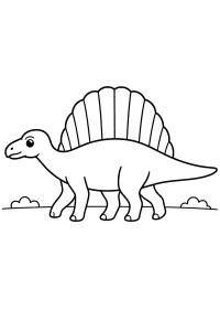 Dinosauro con grande vela disegno da colorare PDF gratis