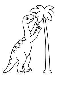 Dinosaur erreicht Blätter malvorlage kostenlos PDF