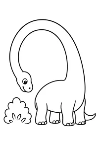 Mamenchisaurus dal collo arcuato disegno da colorare PDF gratis