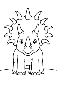 Kosmoceratops con corona di corna disegno da colorare PDF gratis