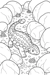 Peloroplites nel giardino di rocce disegno da colorare PDF gratis