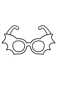 Halloween-Brille mit Fledermausflügeln malvorlage kostenlos PDF