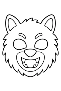 Maschera da lupo mannaro disegno da colorare PDF gratis