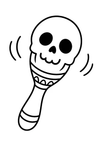Halloween-Rassel mit Totenkopf
