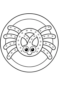 Araignée bretzel d'Halloween dessin à colorier PDF gratuit