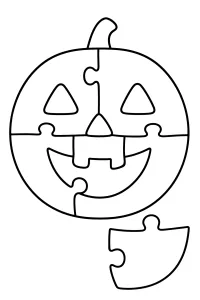 Halloween Pumpkin Puzzle coloring page free PDF