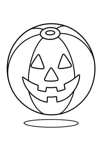 Ballon de plage citrouille Halloween