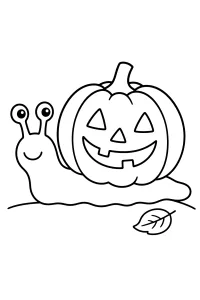 Halloween-Schnecke mit Kürbisschale