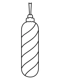 Adorno navideño con rayas dibujo para colorear PDF gratis