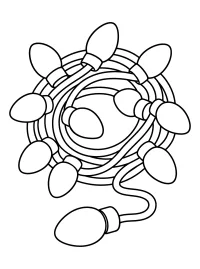 Tangled Christmas Lights coloring page free PDF