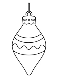 Adorno navideño en forma de gota dibujo para colorear PDF gratis