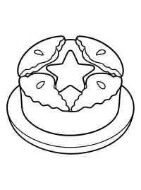 Kerstcupcake met ster kleurplaat gratis PDF