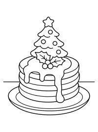 Kerstpannenkoeken met kerstboompje