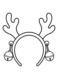 Cerchietto natalizio con corna da renna disegno da colorare PDF gratis