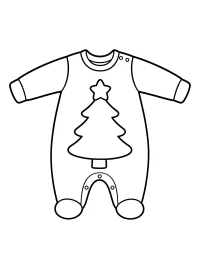 Tutina di Natale con albero disegno da colorare PDF gratis