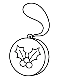 Yo-yo natalizio con agrifoglio disegno da colorare PDF gratis
