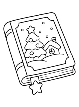 Libro di Natale con segnalibro a stella disegno da colorare PDF gratis