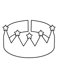 Corona natalizia con stelle disegno da colorare PDF gratis