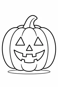 Abóbora de Halloween sorridente desenho para colorir PDF grátis